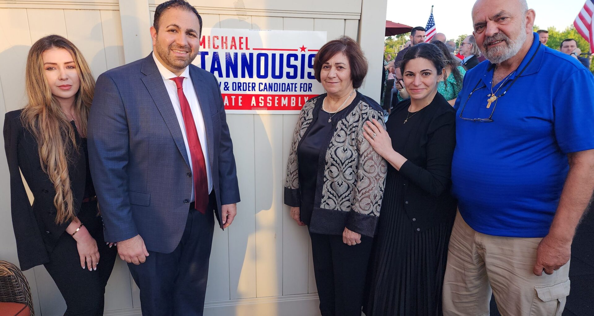 New York State Assemblyman Michael Tannousis with his wife Anna, his parents, Antonis and Katina, and his sister Jovanna. Photo: TNH/Michael Kakias