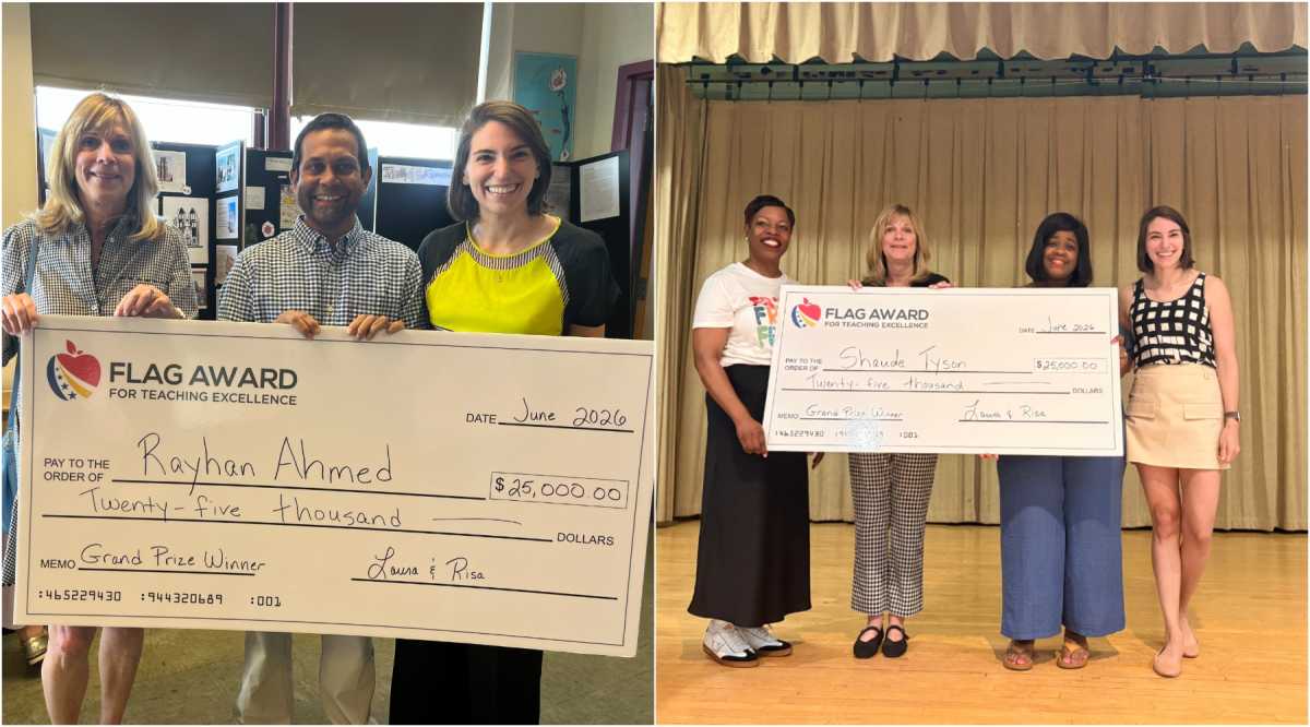 Two Brooklyn teachers win prestigious $25,000 FLAG Awards for Excellence in Education • Brooklyn Paper
