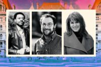 Eon Huntley, David Orkin and Jeannine Kiely with the New York State Capitol Building