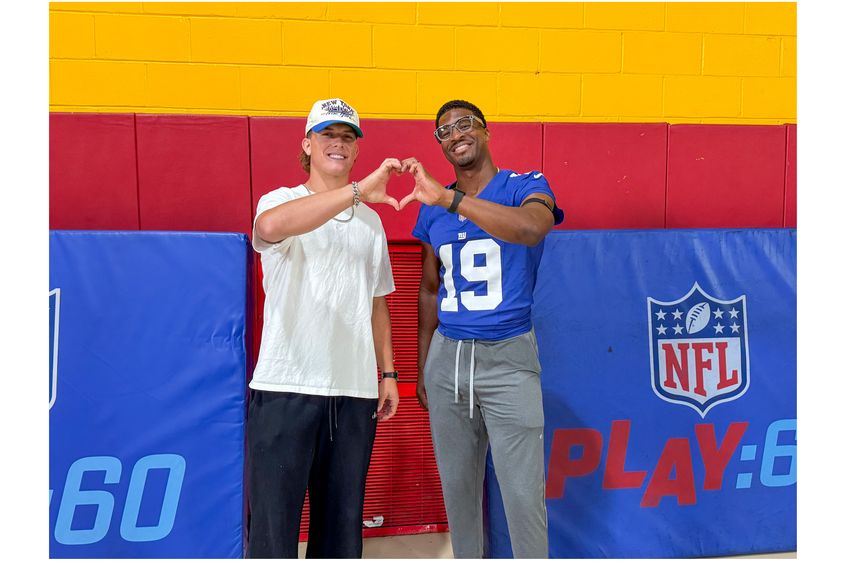 New York Giants Jameis Winston leads NFL PLAY 60 day to boost youth physical activity