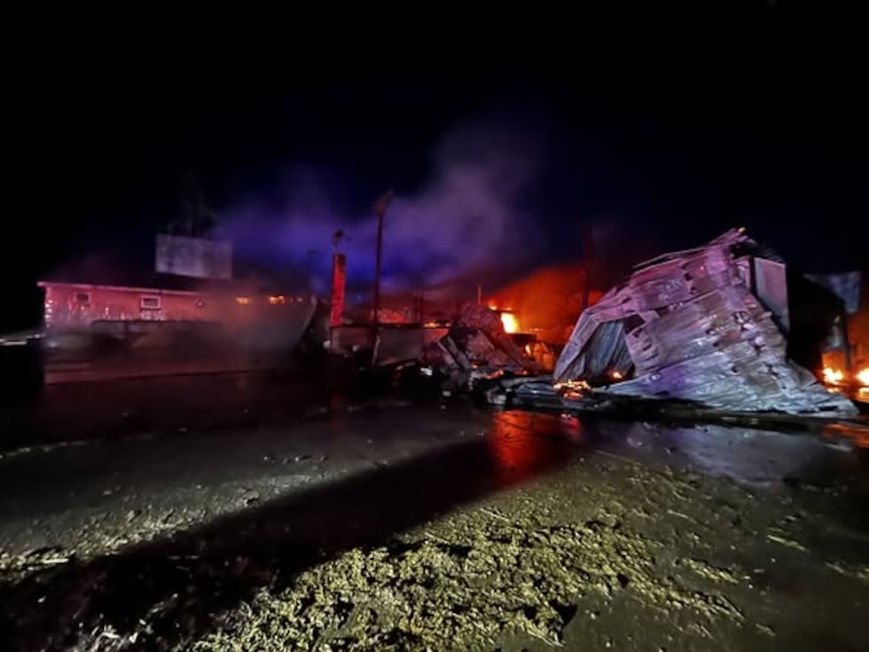 An early-morning fire on Wednesday destroyed several storage buildings and their contents near...