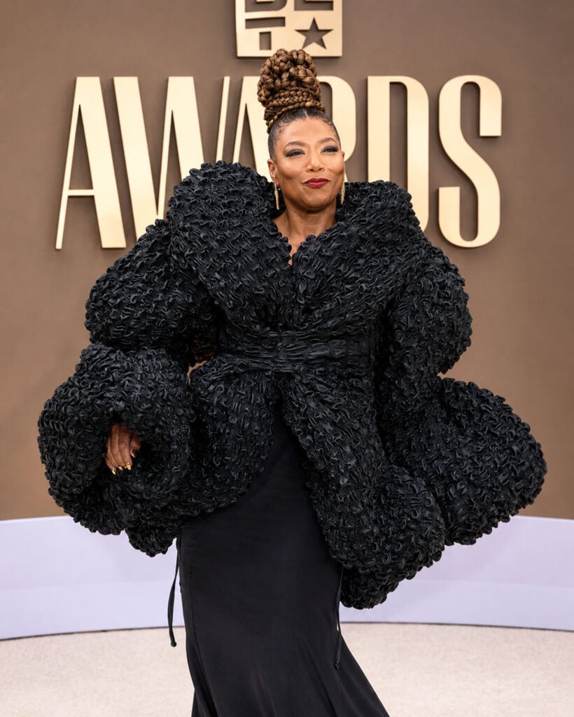 Queen Latifah appeared on the BET Awards red carpet before the tribute performance.
