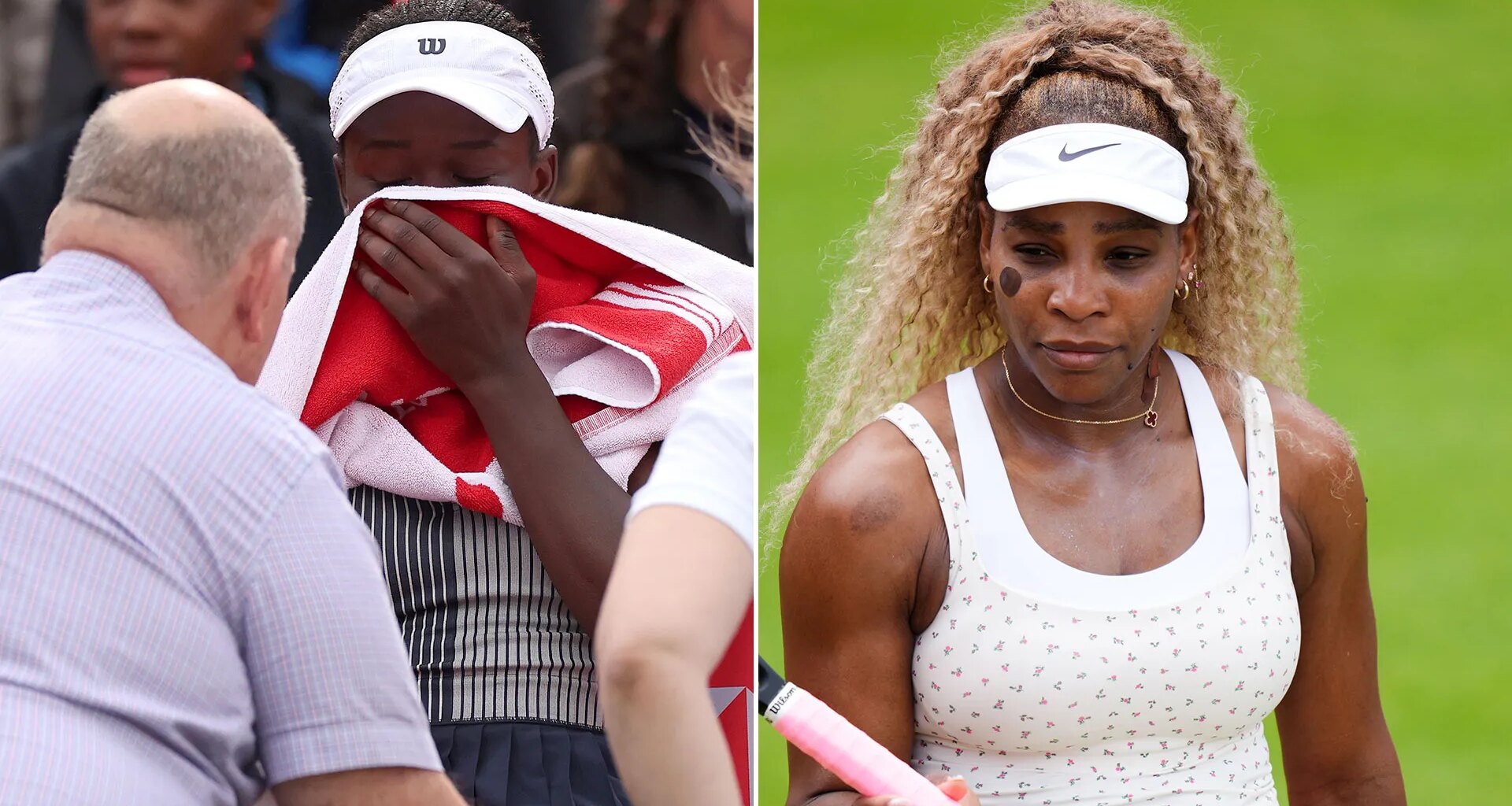 Serena Williams' Queen's comeback all but OVER as partner Victoria Mboko forced to retire from singles match in tears