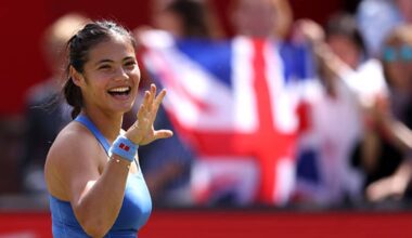 Raducanu regains her smile at Queen's. Source: Getty Images.