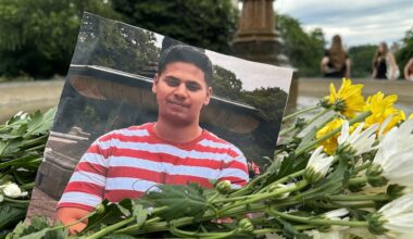 A memorial was held to honor 18-year-old Romanch Mahajan, who was killed last week after a horse pulling a carriage carrying him and his family bolted through the park. (Spectrum News NY1/Daniel Huppert)