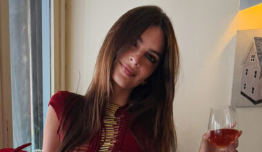 Emily Ratajkowski exposes bare nipple as she goes braless in shredded leather top while celebrating 35th birthday in NYC
