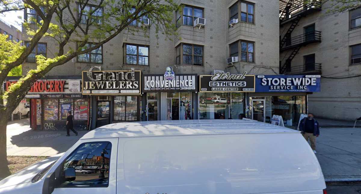storefronts at scene of deadly Bronx shooting