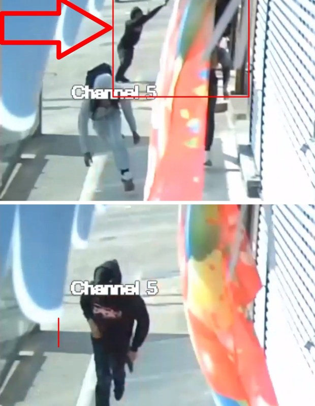 A gunman opens fire on a Queens sidewalk on March 30, 2026. (Queens DA)