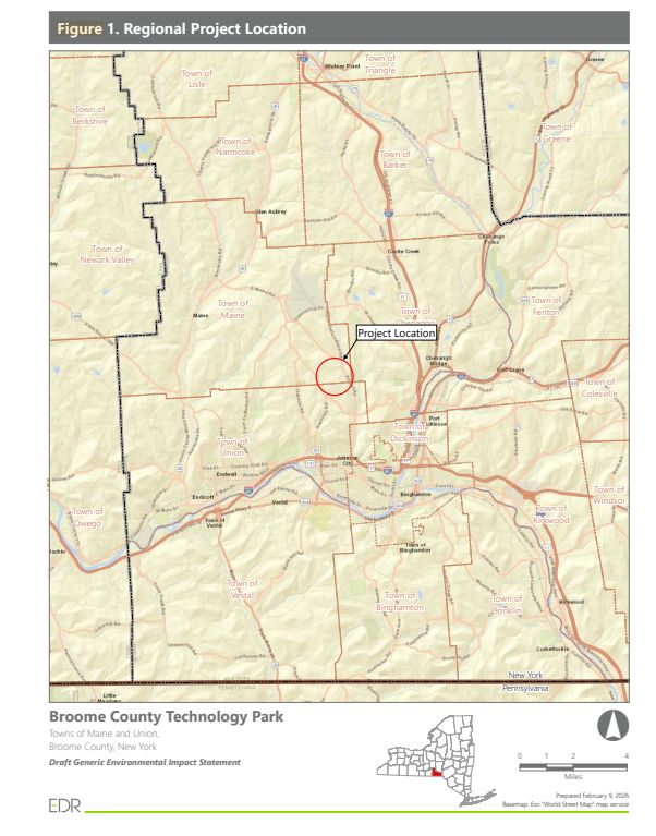 This picture from the Draft Generic Environmental Impact Statement shows the proposed location. (DGEIS)