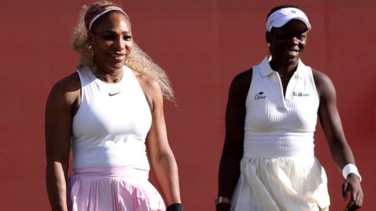 Serena Williams makes a big return at Queen's alongside Mboko. Source: Getty Images.