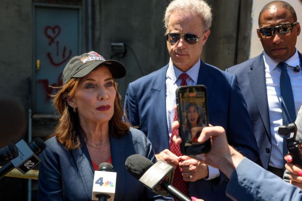 Gov. Kathy Hochul attends the groundbreaking for the next phase of the Second Avenue Subway in East Harlem.