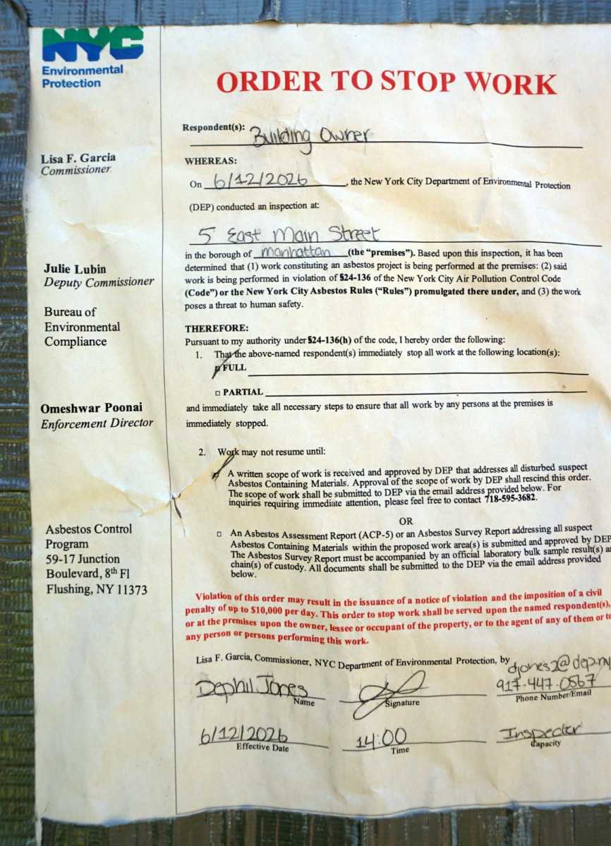 The stop-work order.