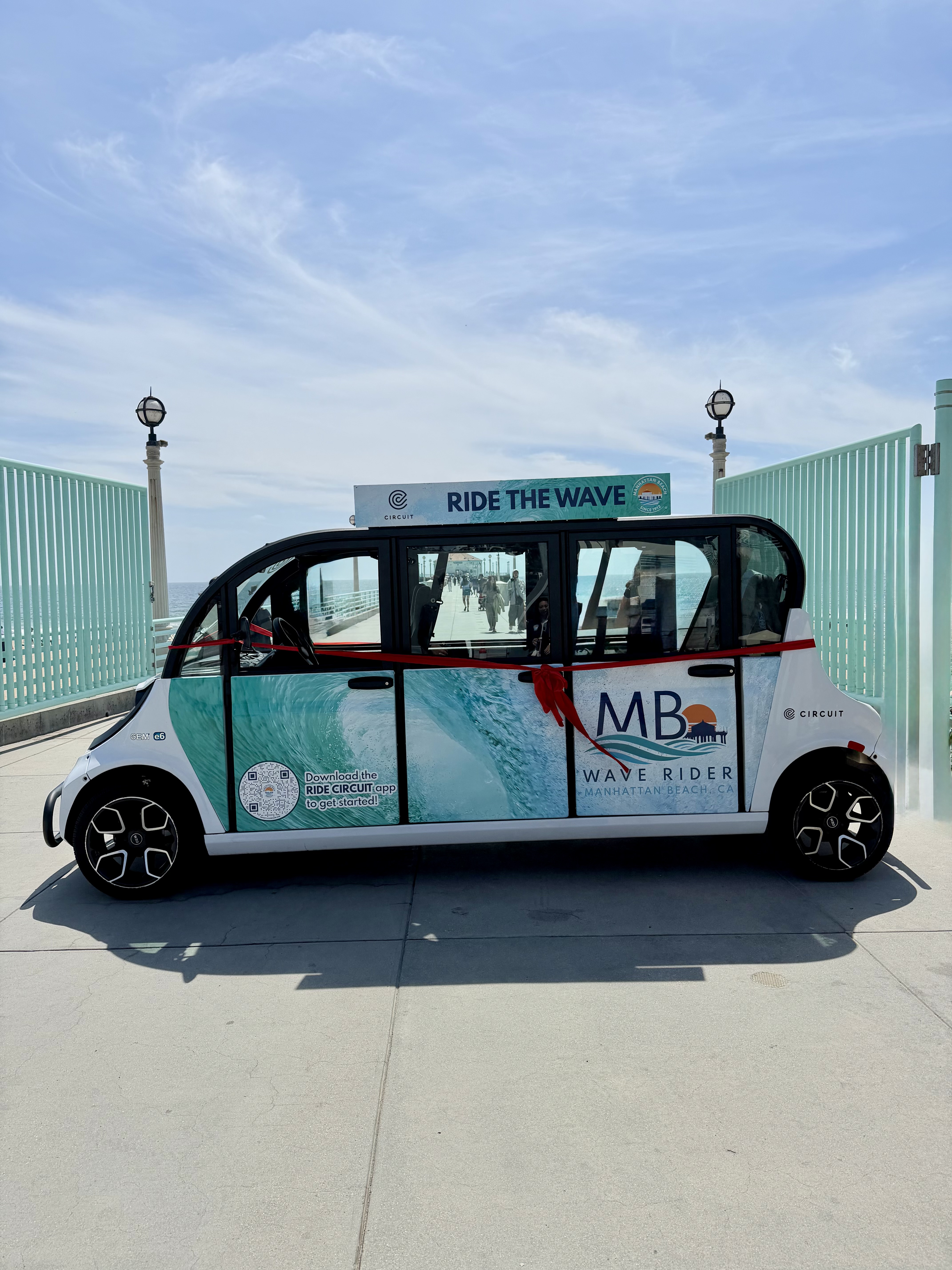 Manhattan Beach launched its on-demand electric ride service, the Wave...