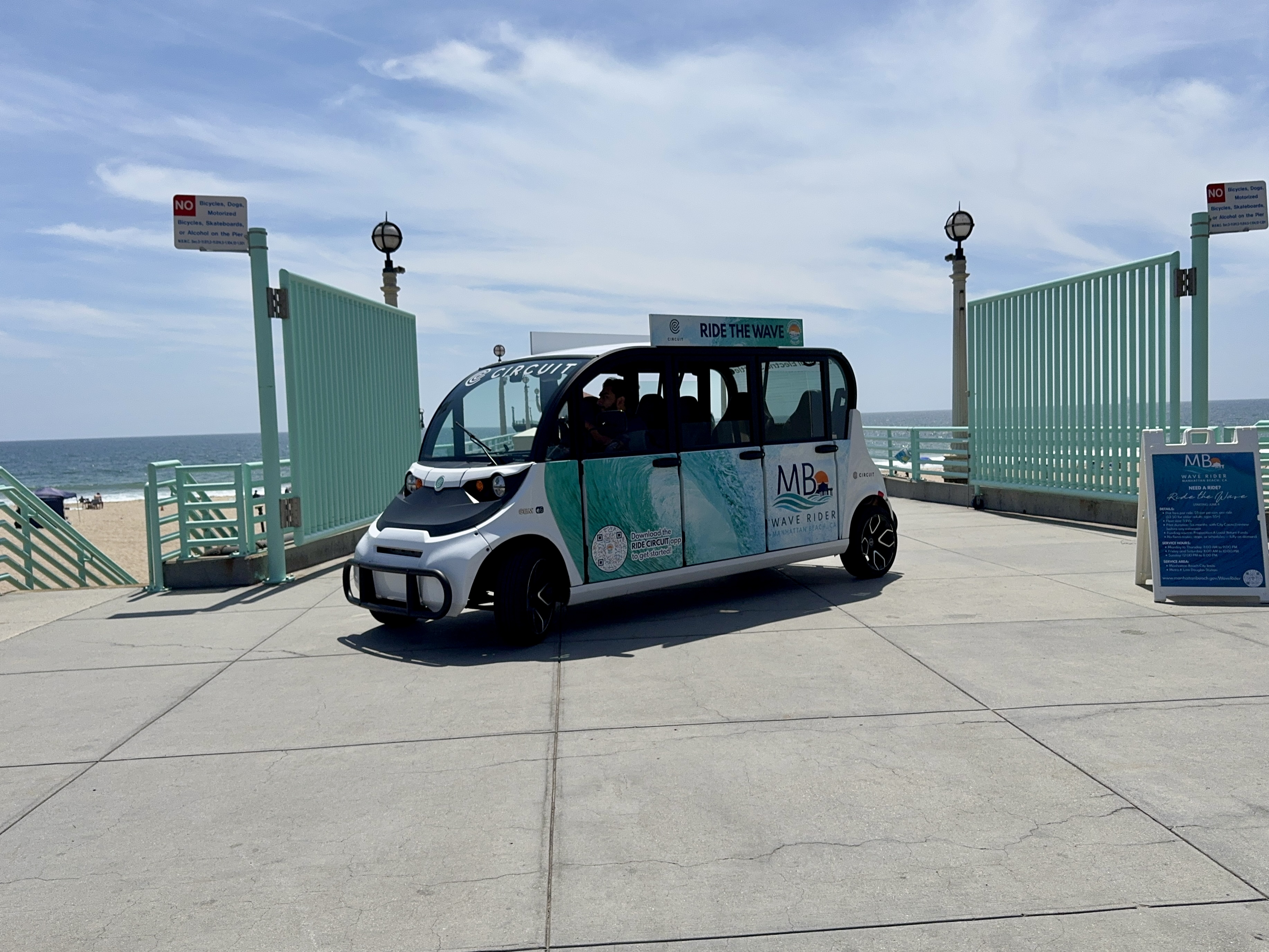 Manhattan Beach launched its on-demand electric ride service, the Wave...