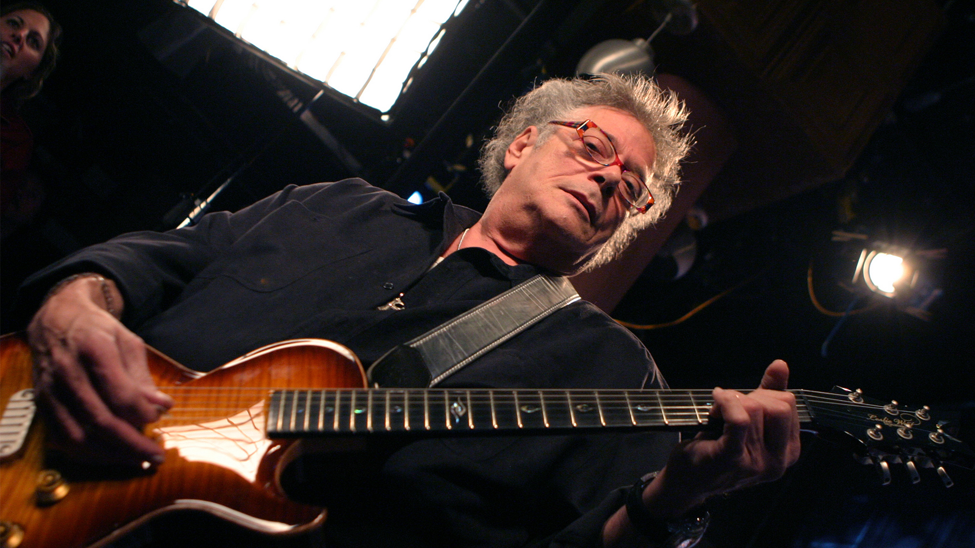 Leslie West promoting his new signature series Dean Guitars. New York City December 14, 2006