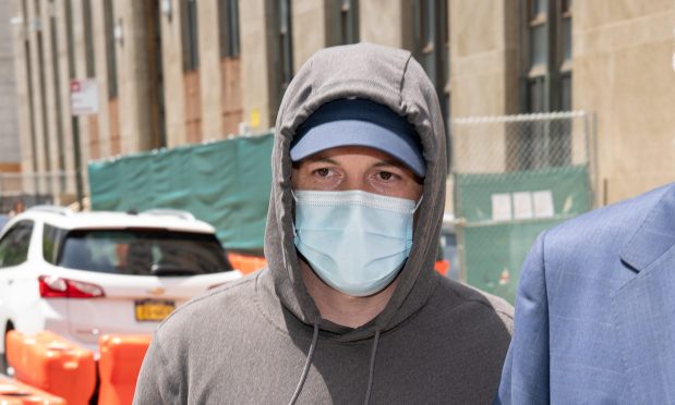 Former NYPD Officer Matthew Lambert leaves Manhattan Criminal Court Wednesday, June 10, 2026 in Manhattan, New York. (Barry Williams/ New York Daily News)