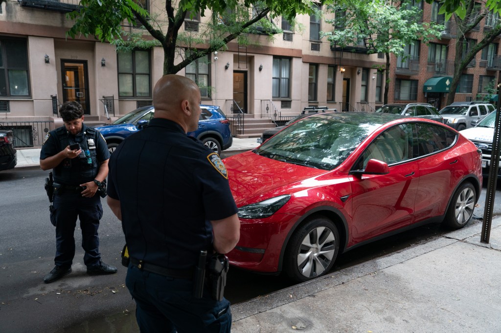 Swastika carved into Tesla with Israeli flag in back seat on NYC's Upper East Side