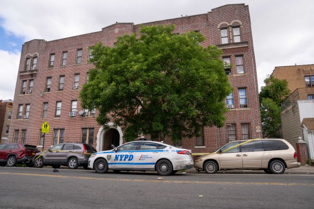 One man was killed and another was hospitalized with serious injuries following a double stabbing inside an Avenue D apartment building near E. 31st St. in Flatbush, Brooklyn, on Friday, May 29, 2026. (Theodore Parisienne / New York Daily News)