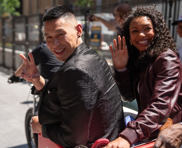 Former New York Knicks' Jerermy Lin arrives to an event for the NBA Finals Game 3 outside Madison Square Garden on Monday, June 8, 2026 in New York. (Barry Williams/ New York Daily News)
