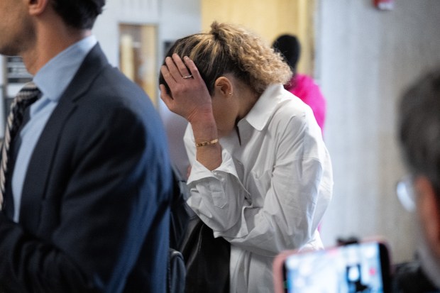 Andrea Marshall leaves Manhattan Supreme Court Wednesday, June 17, 2026 in Manhattan, New York. (Barry Williams/ New York Daily News/Pool)