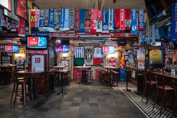 The Football Factory at Legends Bar is pictured Friday, June 5, 2026 in Manhattan, New York. (Barry Williams/ New York Daily News)