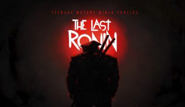 A shadowy figure holding two swords stands in front of a red background with the text 'Teenage Mutant Ninja Turtles The Last Ronin' above.