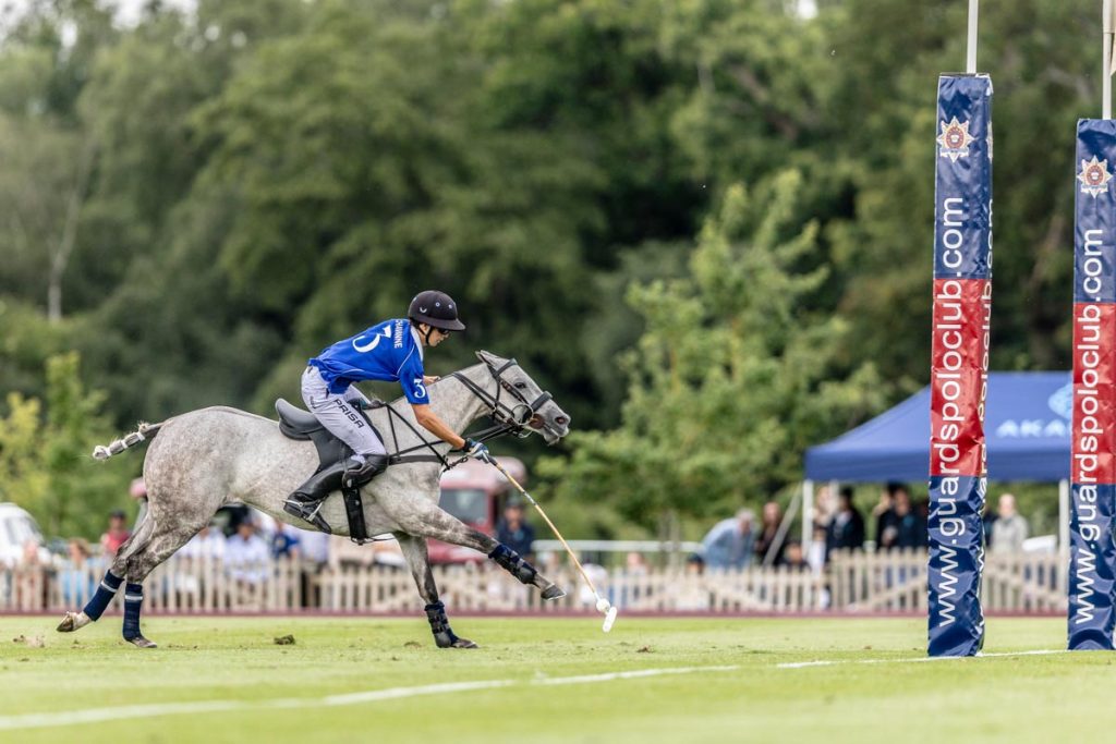 Tournament top scorer Lorenzo Chavanne goes to goal for Balanz Capital Cartier Queen's Cup Final 2026. Photo by Art of Polo