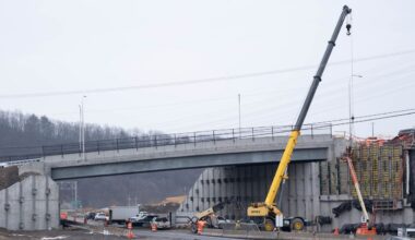 crane and roadway