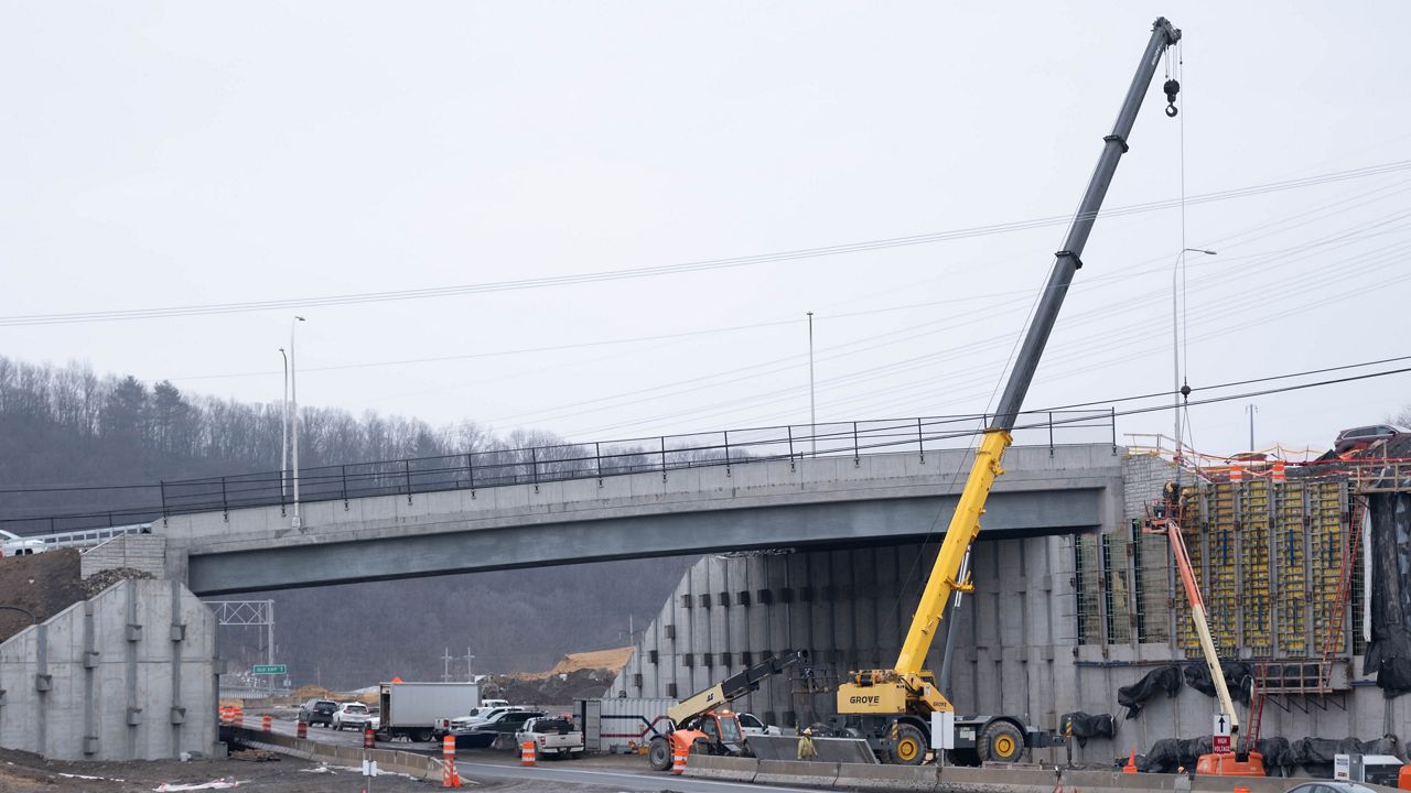 crane and roadway