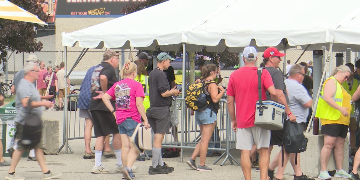 ‘She’s watching it with me’: Fans flock to Michigan International Speedway for NASCAR Weekend