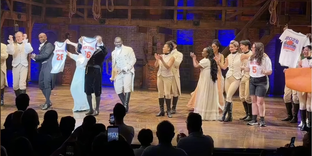 Video: HAMILTON Cast Sings 'New York, New York' For the Knicks at Curtain Call