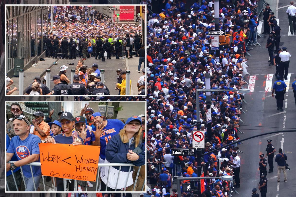 All the viewing areas for Knicks ticker-tape parade are already full -- hours before epic celebration begins: NYPD