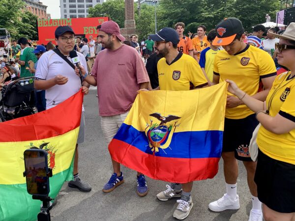 Fans proudly represent their countries. Photo: Mary Frost/Brooklyn Eagle