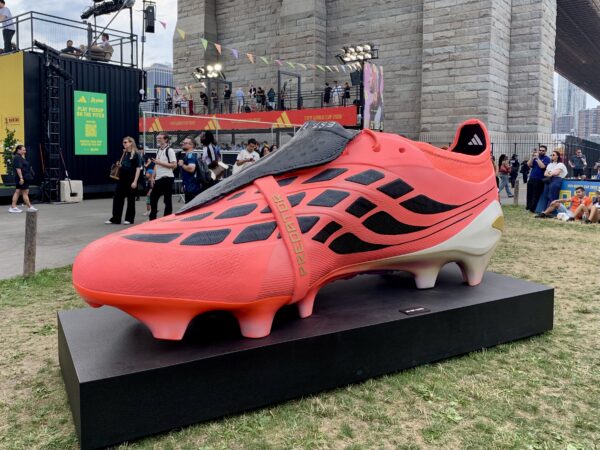 Quite the large soccer shoe. Photo: Mary Frost/Brooklyn Eagle