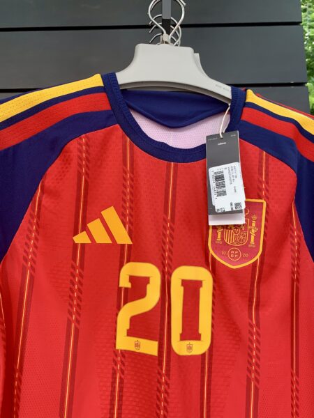 One of many collectible soccer jerseys. Photo: Mary Frost/Brooklyn Eagle