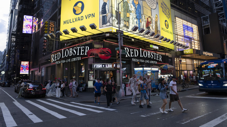 Exterior of Red Lobster in Times Square