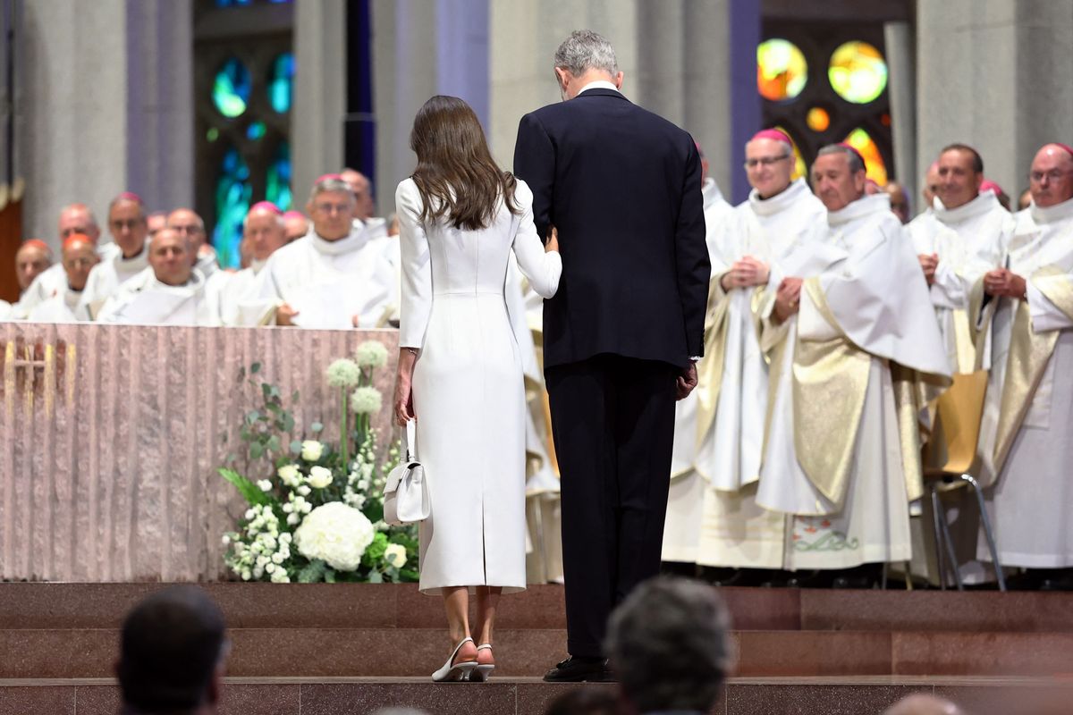 King Felipe, Queen Letizia and Pope Leo XIV celebrate a historic chapter in the story of the world's tallest church.