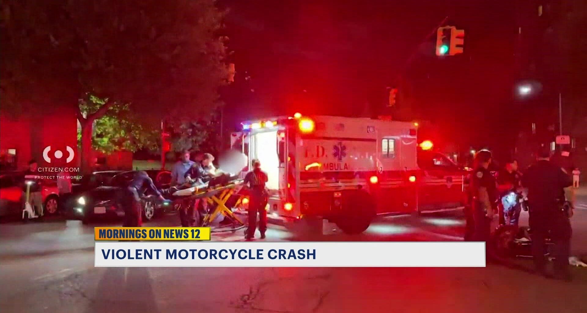 News 12 | Bronx | One Person Hospitalized After Violent Motorcycle Crash In Parkchester