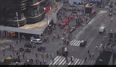 Times Square shooting, Video: 1 Hurt As Shots Fired At New York's Times Square, People Run For Cover