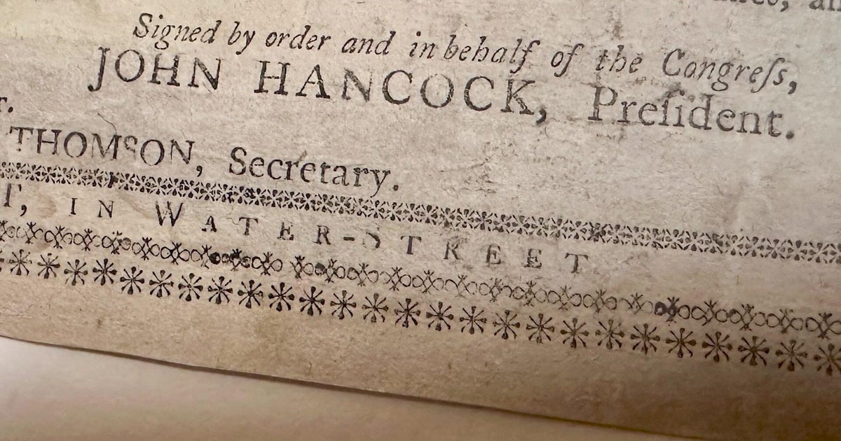 Westchester's rare Declaration of Independence print will finally be on display after 30 years