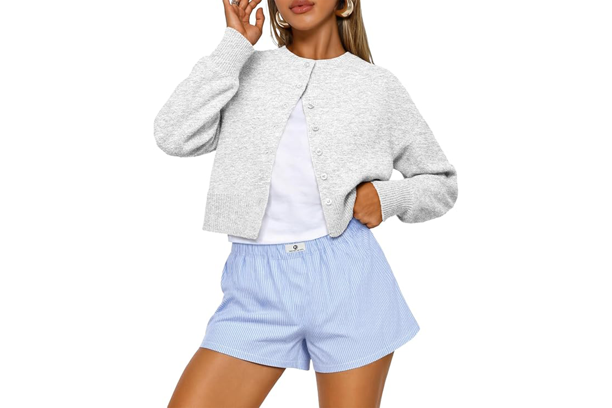 Trendy Queen Cropped Cardigan Sweater
