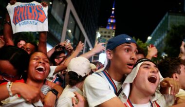 Knicks fans celebrate long-awaited NBA championship in streets of New York