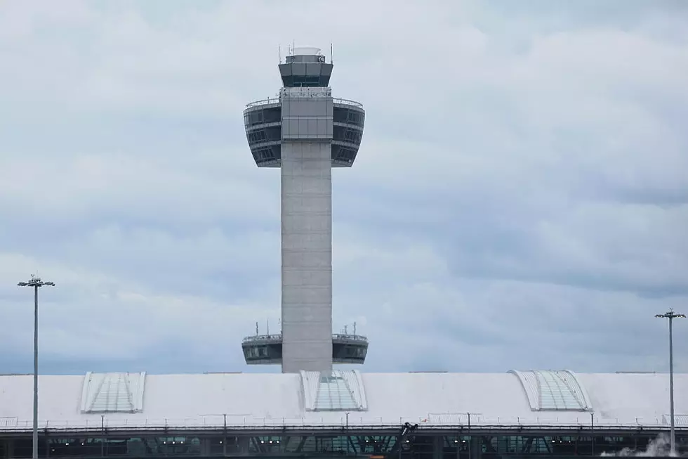 An air traffic control tower is seen at John F. Kennedy International Airport. (Photo by Michael M. Santiago/Getty Images)