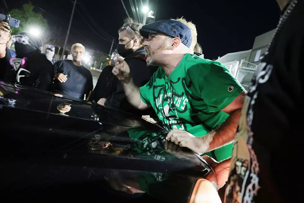 NEWARK, NEW JERSEY - JUNE 08: Protesters try to stop cars from entering the federal immigration center at Delaney Hall where ICE is housing detained immigrants on June 8, 2026, in Newark, New Jersey. The city of Newark has lifted a curfew, allowing protestors to gather again in front of Delaney Hall. Despite the police taking over security outside, the nightly protests have continued and come amid reports of poor living conditions inside the facility for the detainees. (Photo by Spencer Platt/Getty Images)