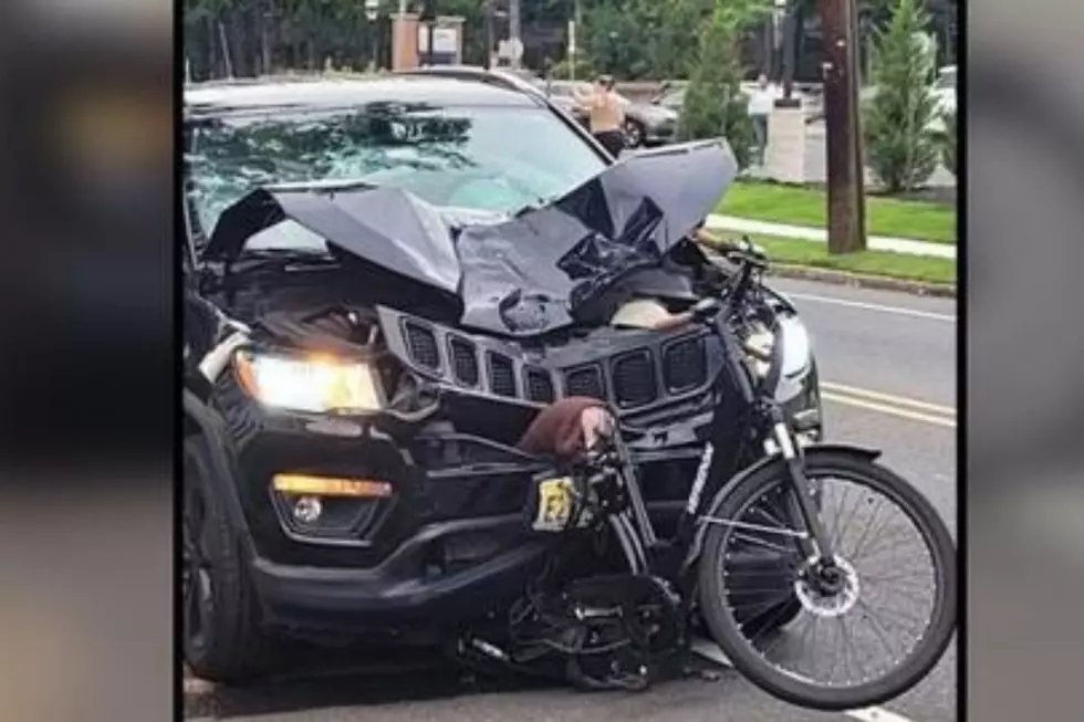 Jeep after a crash on Burnside Ave in Cranford on Sept. 29, 2025