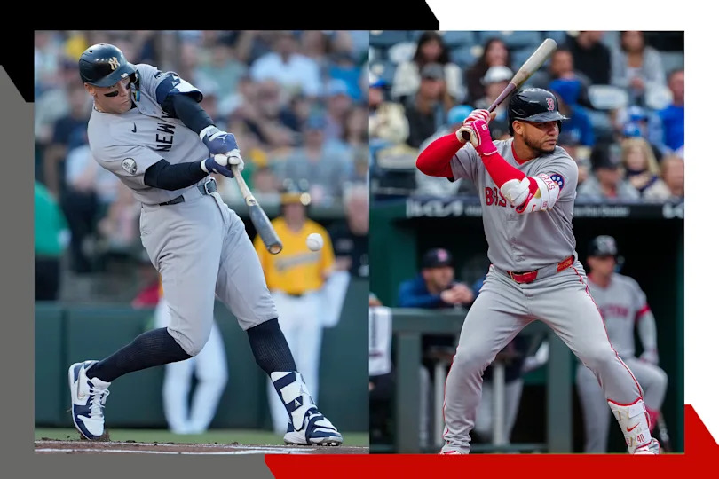 Aaron Judge (L) and Willson Contreras are meeting at Yankee Stadium from June 5-7.