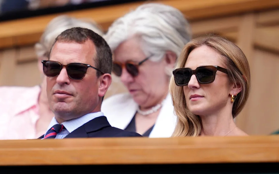 Peter Phillips and Harriet Sperling in the Royal Box (Adam Davy/PA) (PA Wire)