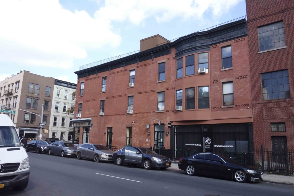 exterior of brick buildings