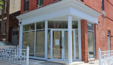 bed stuy - corner storefront with white trim