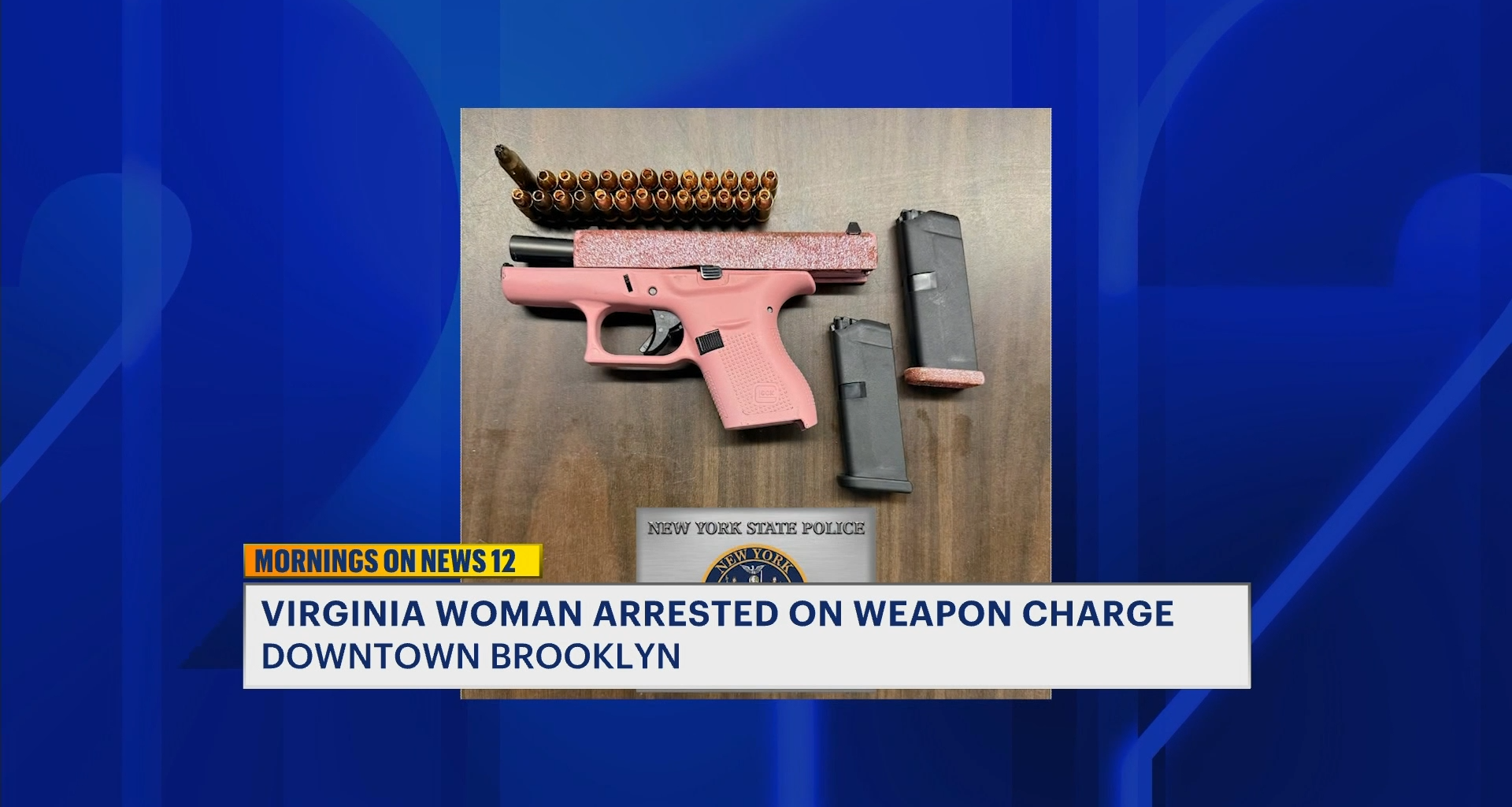 News 12 | Brooklyn | Virginia Woman Arrested For Carrying Pink Handgun Loaded Magazines In Brooklyn